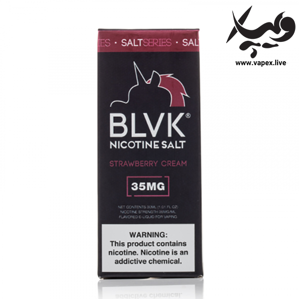 سالت نیکوتین توت فرنگی خامه بی ال وی کی BLVK Strawberry Cream - تصویر 4