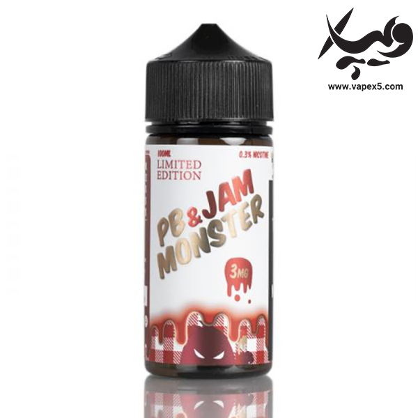 جویس توت فرنگی پی بی اند جم مانستر PB & Jam Monster Strawberry 100ML - تصویر 2