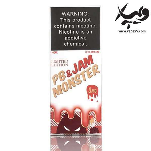 جویس توت فرنگی پی بی اند جم مانستر PB & Jam Monster Strawberry 100ML - تصویر 4