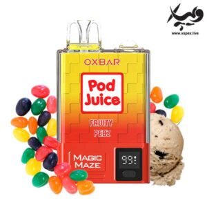 پاد یکبار مصرف اوکسبار پاد جویس ۱۰۰۰۰ پاف فروتی پبز Pod Juice Fruity Pebz