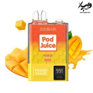 پاد یکبار مصرف اوکسبار پاد جویس ۱۰۰۰۰ پاف انبه بوبا Pod Juice Mango Boba