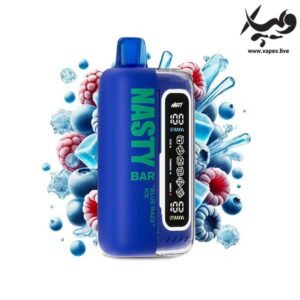 پاد یکبار مصرف نستی بار ۲۰۰۰۰ پاف تمشک آبی یخ Bar Blue Razz Ice