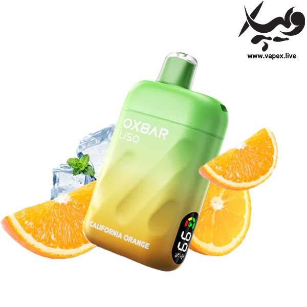 پاد یکبار مصرف اوکسبار لیسو ۲۸۰۰۰ پاف پرتقال Liso California Orange