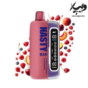 پاد یکبار مصرف نستی بار ۲۰۰۰۰ پاف هلو گیلاس تمشک Bar Cherry Peach Raspberry