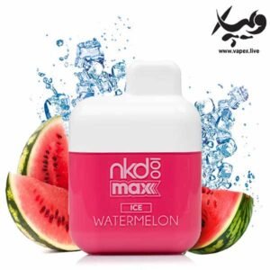 پاد یکبار مصرف نیکد ۱۰۰ مکس ۴۵۰۰ پاف هندوانه یخ NKD 100 Max Watermelon Ice