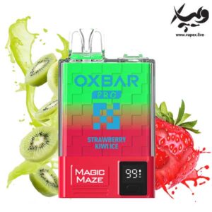 پاد یکبار مصرف اوکسبار مجیک میز پرو ۱۰۰۰۰ پاف توت فرنگی کیوی یخ Magic Maze Pro Strawberry Kiwi Ice