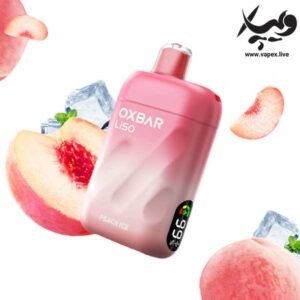 پاد یکبار مصرف اوکسبار لیسو ۲۸۰۰۰ پاف هلو یخ Liso Peach Ice