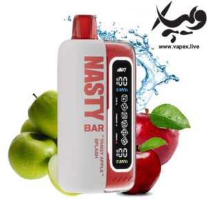 پاد یکبار مصرف نستی بار ۲۰۰۰۰ پاف سیب ترش Nasty Bar Tangyapple Splash