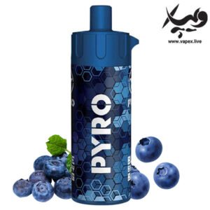 ویپ یکبار مصرف اکسترا پایرو ۱۲۰۰۰ پاف بلوبری Pyro Blueberry Bang