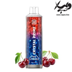 پاد یکبار مصرف کریستال پرایم ۷۰۰۰ پاف گیلاس گازدار Crystal Prime Fizzy Cherry