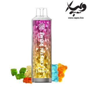 پاد یکبار مصرف کریستال پرایم ۷۰۰۰ پاف آدامس خرسی Crystal Prime Gummy Bear