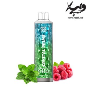 پاد یکبار مصرف کریستال پرایم ۷۰۰۰ پاف نعناع تمشک Crystal Prime Raspberry Mint