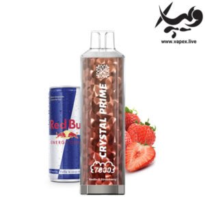 پاد یکبار مصرف کریستال پرایم ۷۰۰۰ پاف ردبول توت‌فرنگی Crystal Prime Redbull Strawberry