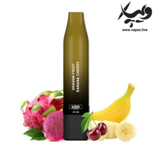 پاد یکبار مصرف اکسترا دی پی اس ۶۰۰۰ پاف دراگون فروت موز گیلاس DPS Dragon Fruit Banana Cherry