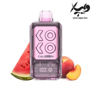 پاد یکبار مصرف کالیبرن بار اس ۱۶۰۰۰ پاف هلو هندوانه Caliburn Bar Peach Watermelon