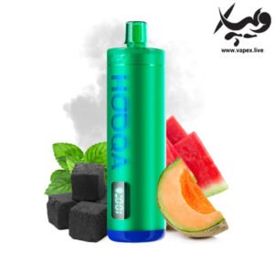 ویپ یکبار مصرف نستی هوکا ۱۵۰۰۰ پاف شیشا ملون میکس نعنا Hooqa Shisha Mixed Melon Mint