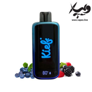 پاد یکبار مصرف کیف اکسترا ۳۰۰۰۰ پاف بلوبری تمشک آبی یخ Kief 30K Blue Razz Ice