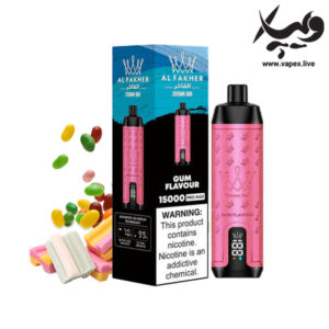 ویپ یکبار مصرف الفاخر کرون بار ۱۵۰۰۰ پاف آدامسAl Fakher Crown Bar 15000 Puffs Gum