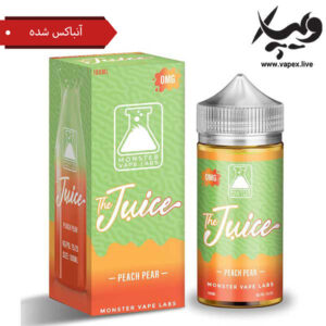 ایجوس مانستر د جویس هلو گلابی ۱۰۰ میلی‌لیتری آنباکس شده Monster The Juice Peach Pear 100ml Unbox