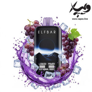 پاد یکبار مصرف الف بار مون نایت ۴۰۰۰۰ پاف انگور یخ ELF BAR Moonnight 40000P Grape Ice