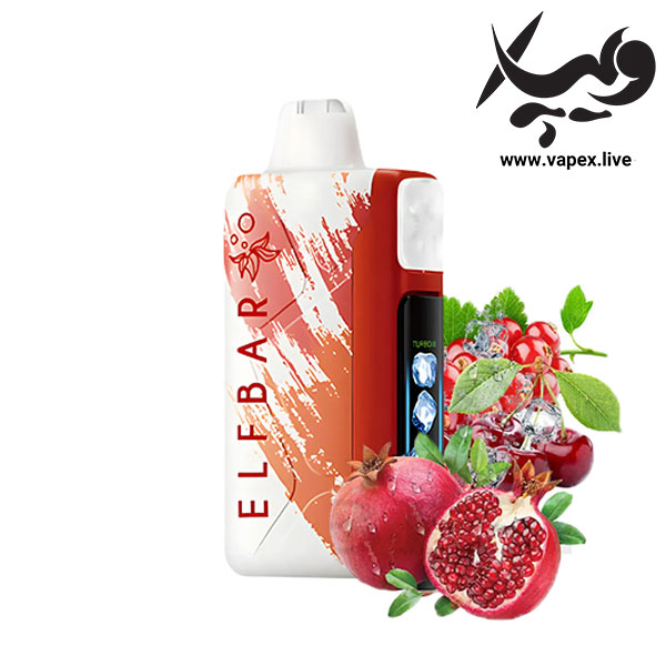 پاد یکبار مصرف الف بار آیس کینگ ۳۰۰۰۰ پاف گیلاس انار ذغالاخته