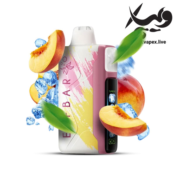 پاد یکبار مصرف الف بار آیس کینگ ۳۰۰۰۰ پاف هلو یخ ELF BAR Ice King 30000 Puffs Peach Ice
