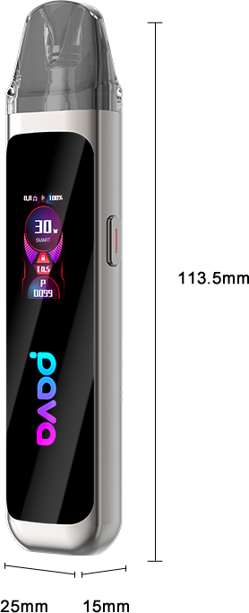 ابعاد پاد پاوا هوریز پرو - ویپ ایکس